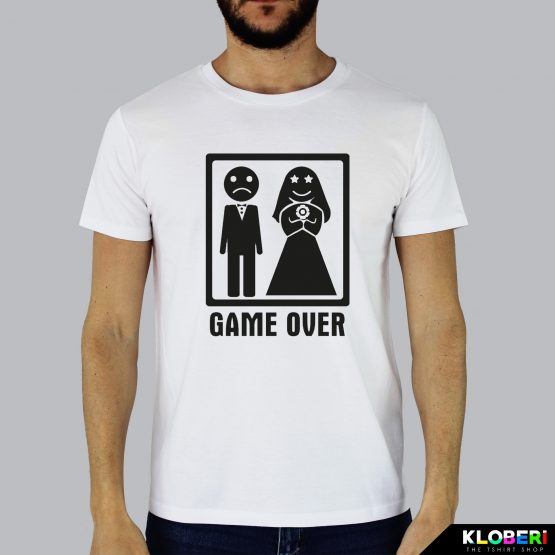 T-shirt uomo | Matrimonio: Game over bianco