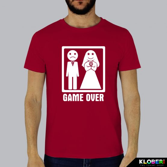 T-shirt uomo | Matrimonio: Game over bordeaux