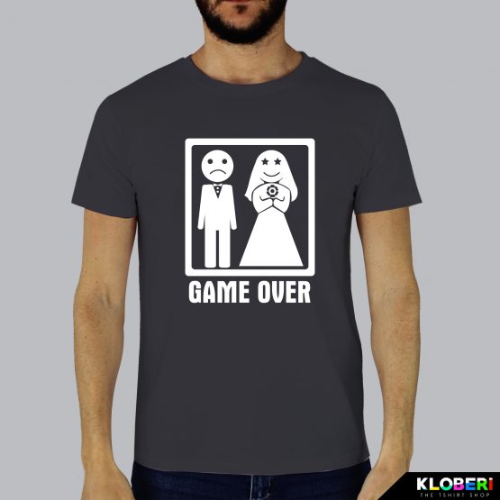 T-shirt uomo | Matrimonio: Game over grigio