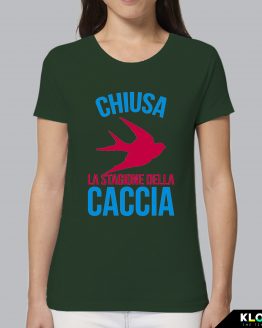 T-shirt donna | Matrimonio: Stagione della caccia verde bottiglia