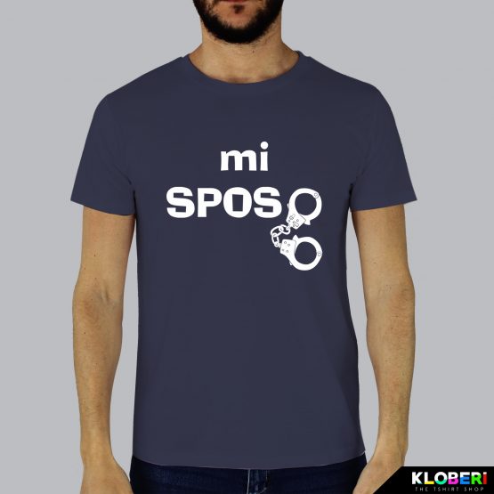 T-shirt uomo | Mi sposo blu