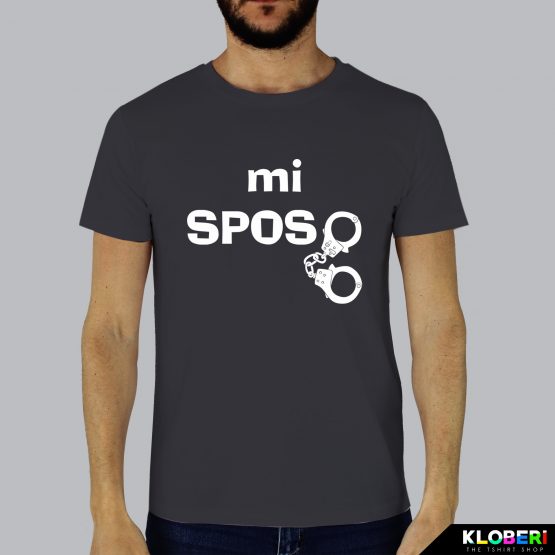 T-shirt uomo | Mi sposo grigio