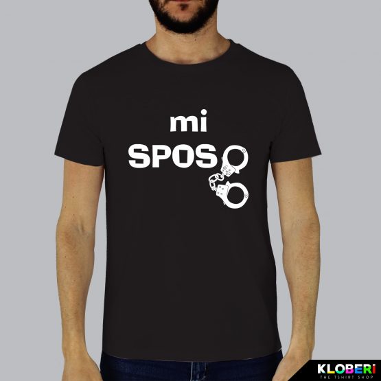 T-shirt uomo | Mi sposo nero