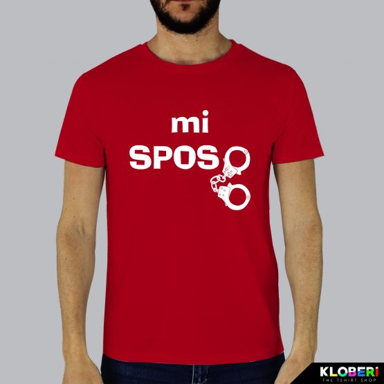 T-shirt uomo | Mi sposo rosso