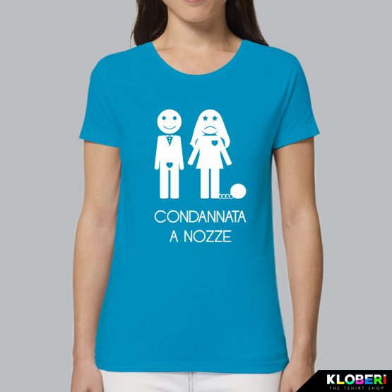 T-shirt donna | Condannata a nozze azzurro