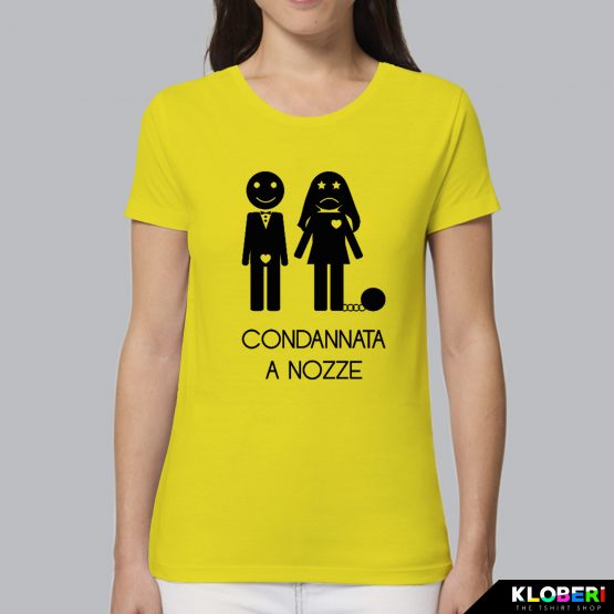 T-shirt donna | Condannata a nozze giallo