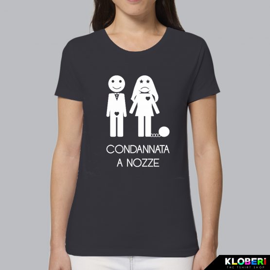 T-shirt donna | Condannata a nozze grigio