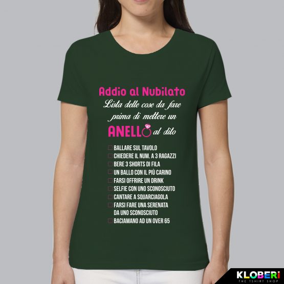 T-shirt donna | Lista di cose da fare prima di sposarsi verde bottiglia