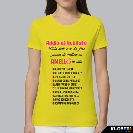 T-shirt donna | Lista di cose da fare prima di sposarsi giallo