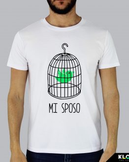 T-shirt uomo | Matrimonio: Gabbia bianco