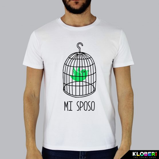 T-shirt uomo | Matrimonio: Gabbia bianco