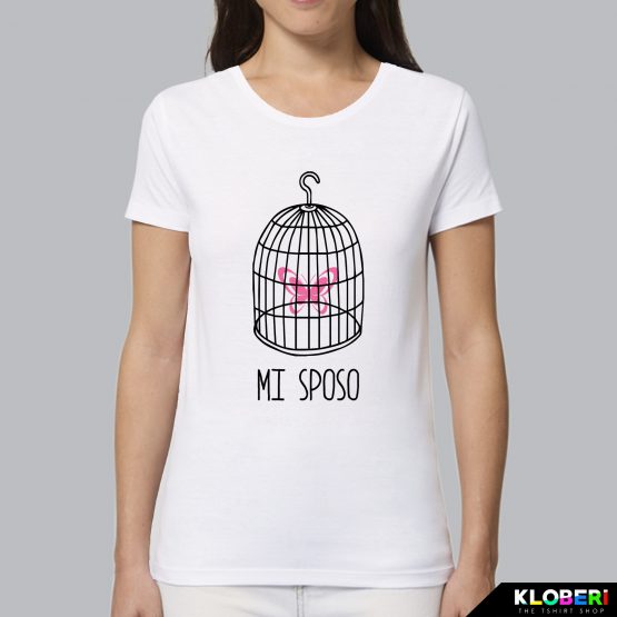 T-shirt donna | Matrimonio: Gabbia bianco