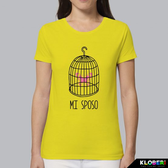 T-shirt donna | Matrimonio: Gabbia giallo