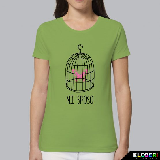 T-shirt donna | Matrimonio: Gabbia verde acido