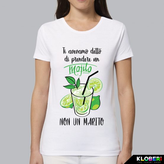 T-shirt donna | Matrimonio: Mojito non marito bianco