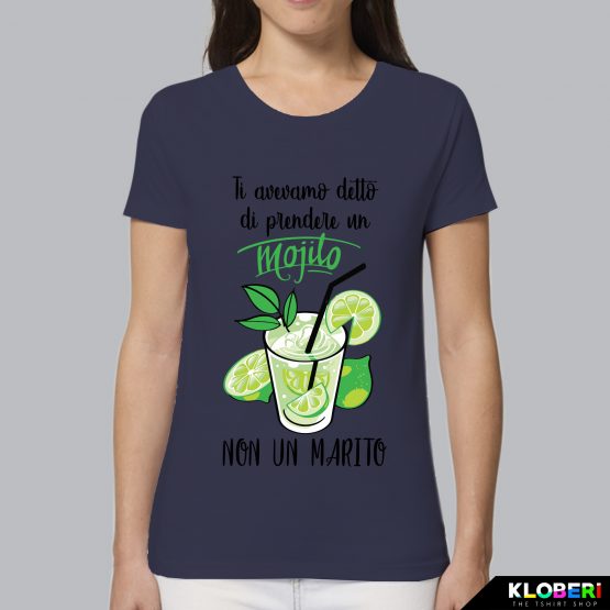 T-shirt donna | Matrimonio: Mojito non marito blu