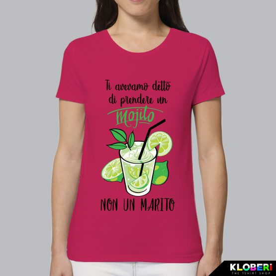 T-shirt donna | Matrimonio: Mojito non marito rosa