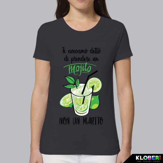 T-shirt donna | Matrimonio: Mojito non marito grigio