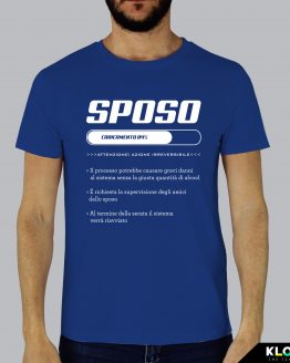 T-shirt uomo | Matrimonio: Caricamento sposo royal