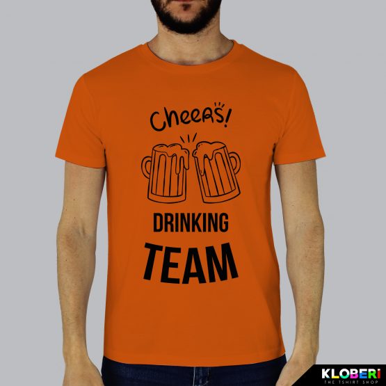 T-shirt uomo | Drinking team arancio