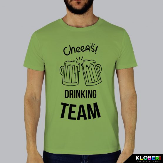 T-shirt uomo | Drinking team verde acido