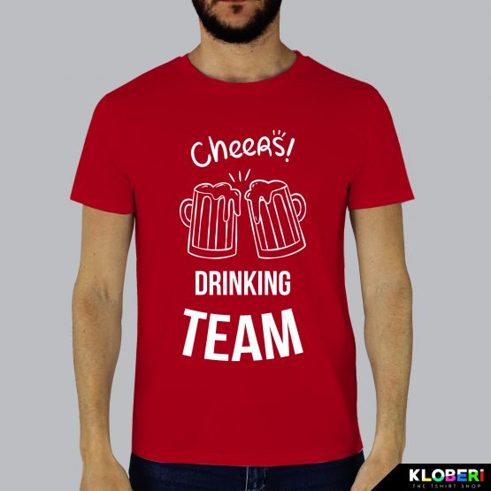 T-shirt uomo | Drinking team rosso