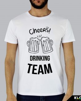 T-shirt uomo | Drinking team bianco