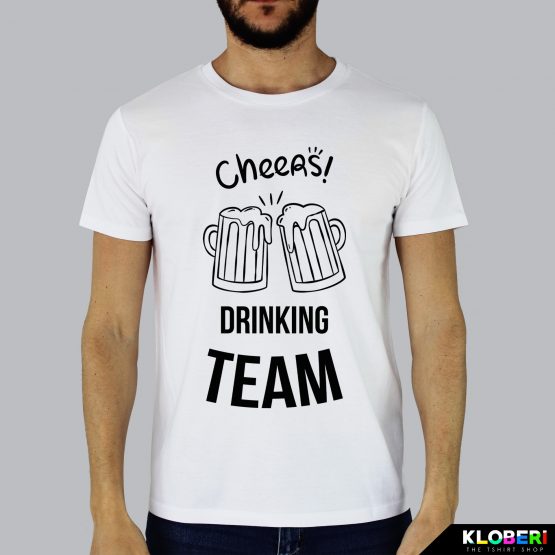 T-shirt uomo | Drinking team bianco