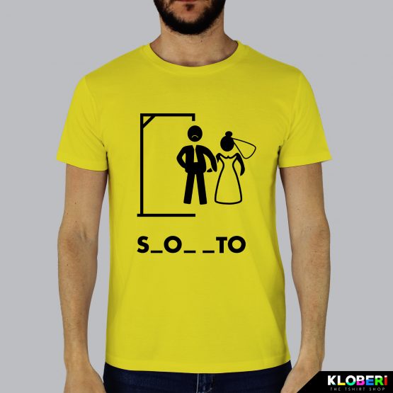 T-shirt uomo | Matrimonio: Impiccato celibato giallo