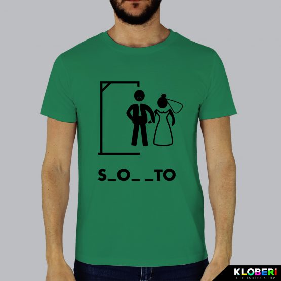 T-shirt uomo | Matrimonio: Impiccato celibato verde