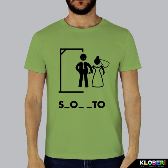 T-shirt uomo | Matrimonio: Impiccato celibato verde acido