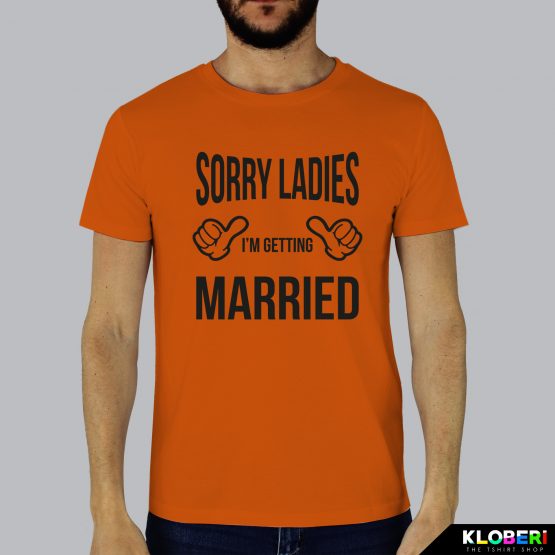 T-shirt uomo | Matrimonio: Sorry Ladies arancio