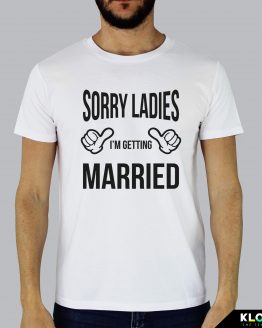 T-shirt uomo | Matrimonio: Sorry Ladies bianco