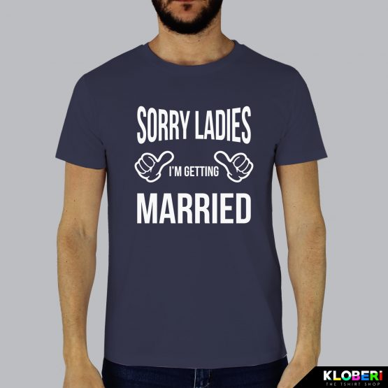 T-shirt uomo | Matrimonio: Sorry Ladies blu