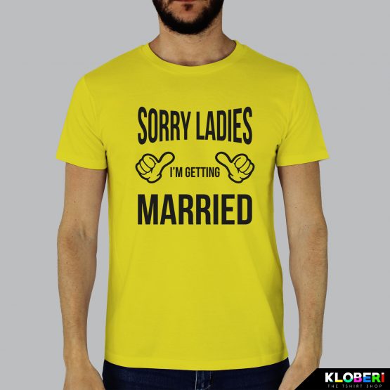 T-shirt uomo | Matrimonio: Sorry Ladies giallo