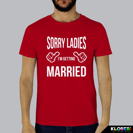 T-shirt uomo | Matrimonio: Sorry Ladies rosso