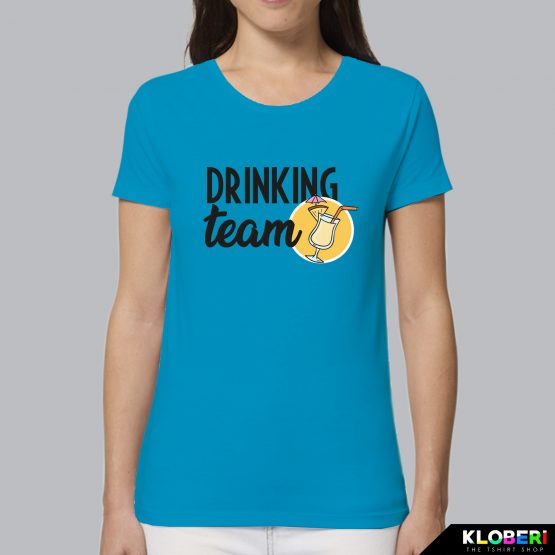 T-shirt donna | Drinking team azzurro