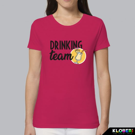 T-shirt donna | Drinking team rosa