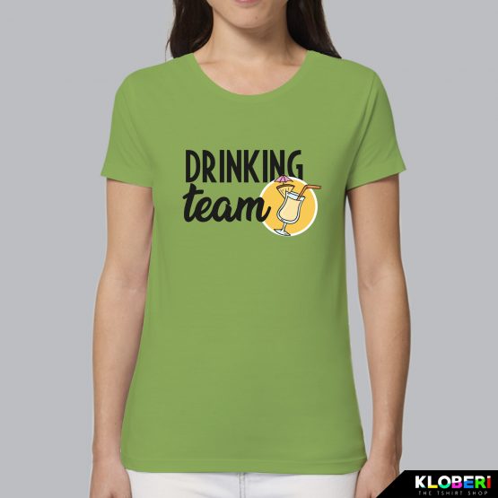 T-shirt donna | Drinking team verde acido