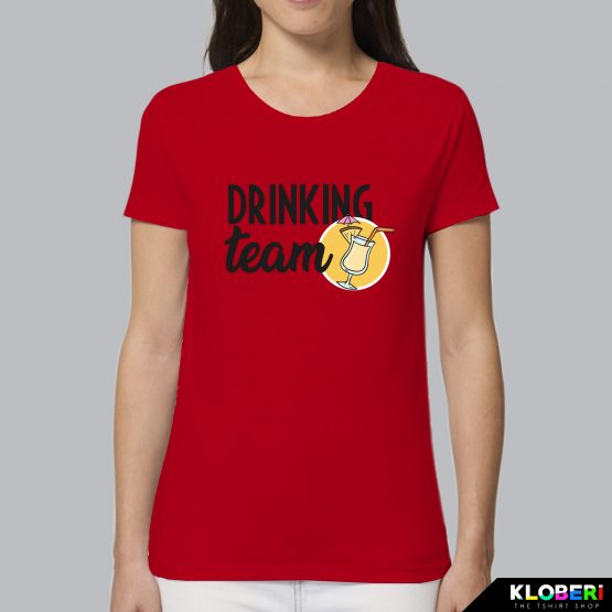 T-shirt donna | Drinking team rosso