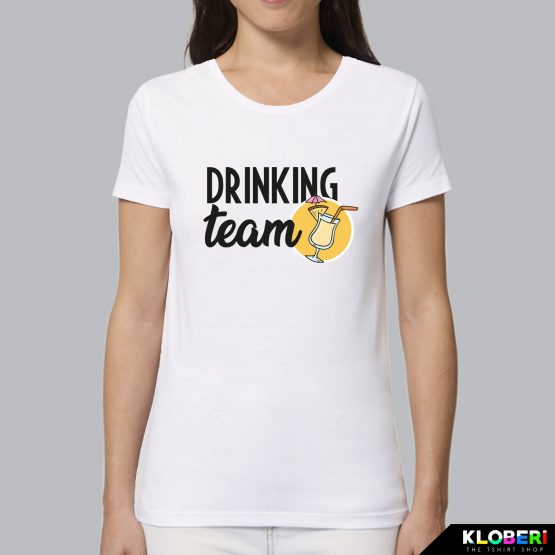 T-shirt donna | Drinking team bianco