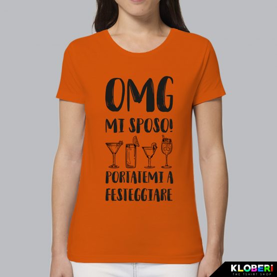 T-shirt donna | Matrimonio: OMG mi sposo arancio