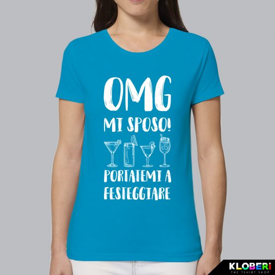 T-shirt donna | Matrimonio: OMG mi sposo azzurro