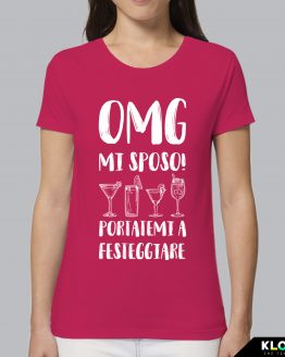 T-shirt donna | Matrimonio: OMG mi sposo rosa