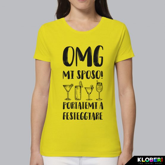 T-shirt donna | Matrimonio: OMG mi sposo giallo