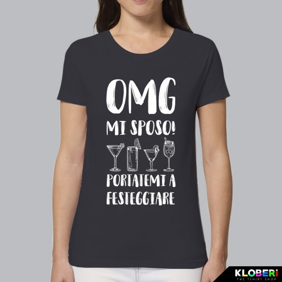 T-shirt donna | Matrimonio: OMG mi sposo grigio