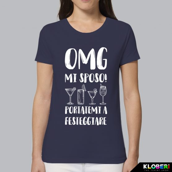 T-shirt donna | Matrimonio: OMG mi sposo blu