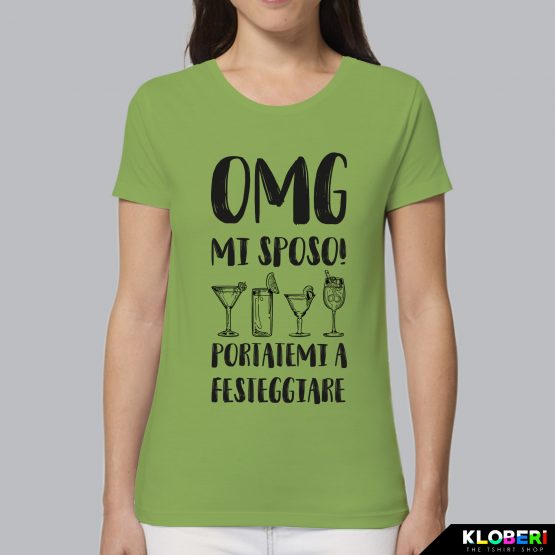 T-shirt donna | Matrimonio: OMG mi sposo verde acido