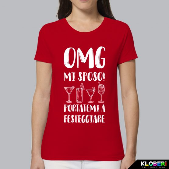 T-shirt donna | Matrimonio: OMG mi sposo rosso