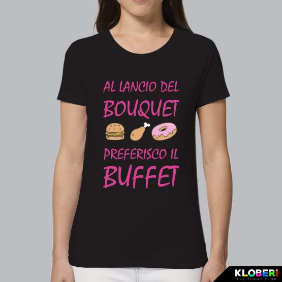 T-shirt donna | Matrimonio: Preferisco il buffet nero